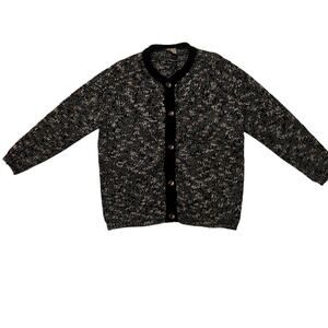 100% Wool | Women’s Large | Button Up  Multicolor Warm Cardigan |  Falke